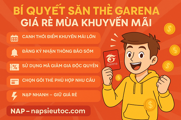 🎁 Bí Quyết Săn Thẻ Garena Giá Rẻ Mùa Khuyến Mãi 🚀